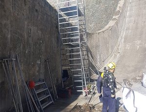 Messa in sicurezza scarico fondo di diga in provincia di Cuneo